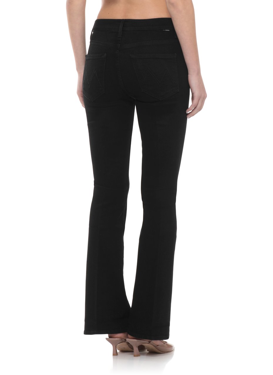 Mother Black The Weekender Cotton Jeans Zwart