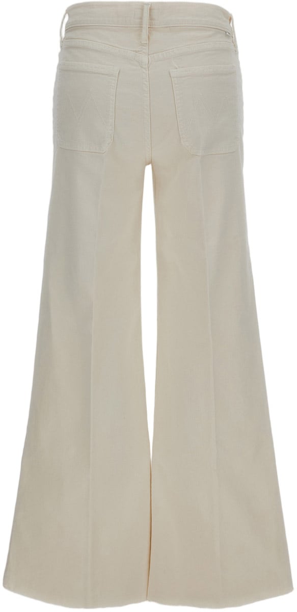 Mother High-Rise Flared Jeans with Raw-Cut Hem Neutraal