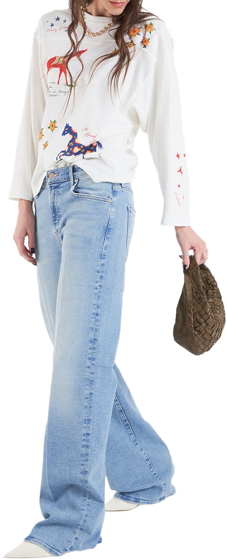 Mother Longleeve with print Wit