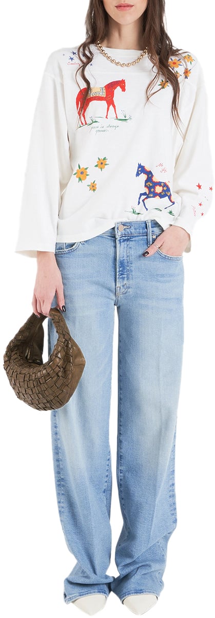 Mother Longleeve with print Wit