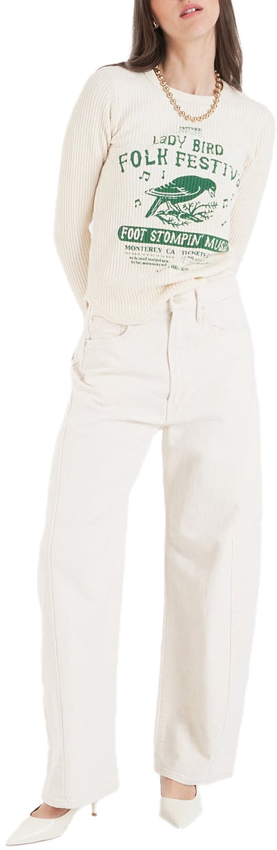 Mother Longsleeve 'Itty Bitty Goodie' Beige