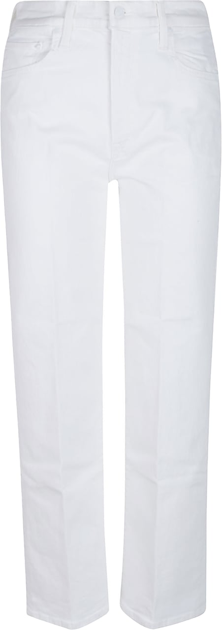 Mother Denim The Rambler Zip Ankle Jeans White Wit