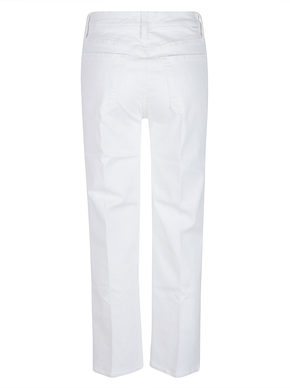 Mother Denim The Rambler Zip Ankle Jeans White Wit