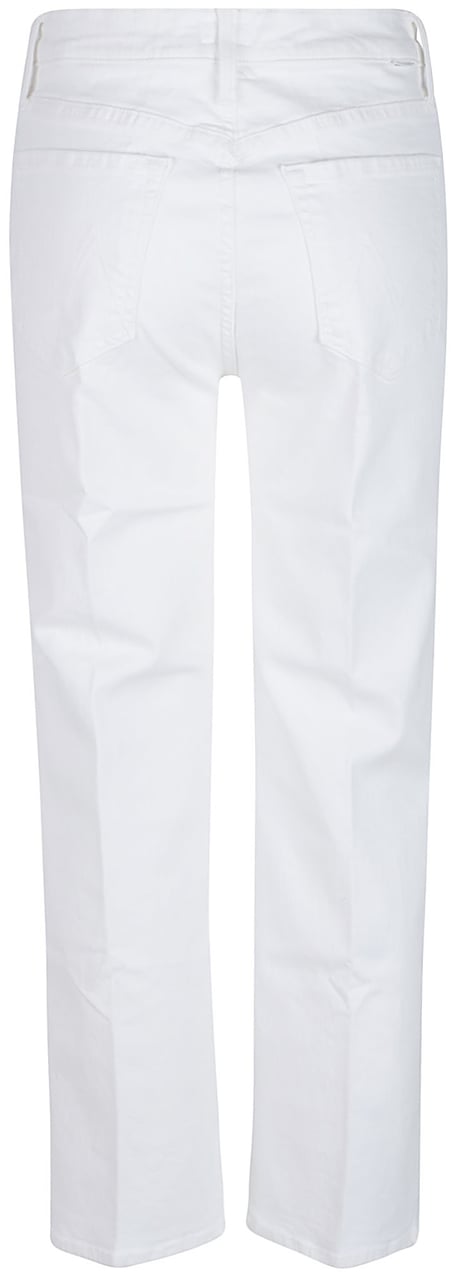 Mother Denim The Rambler Zip Ankle Jeans White Wit