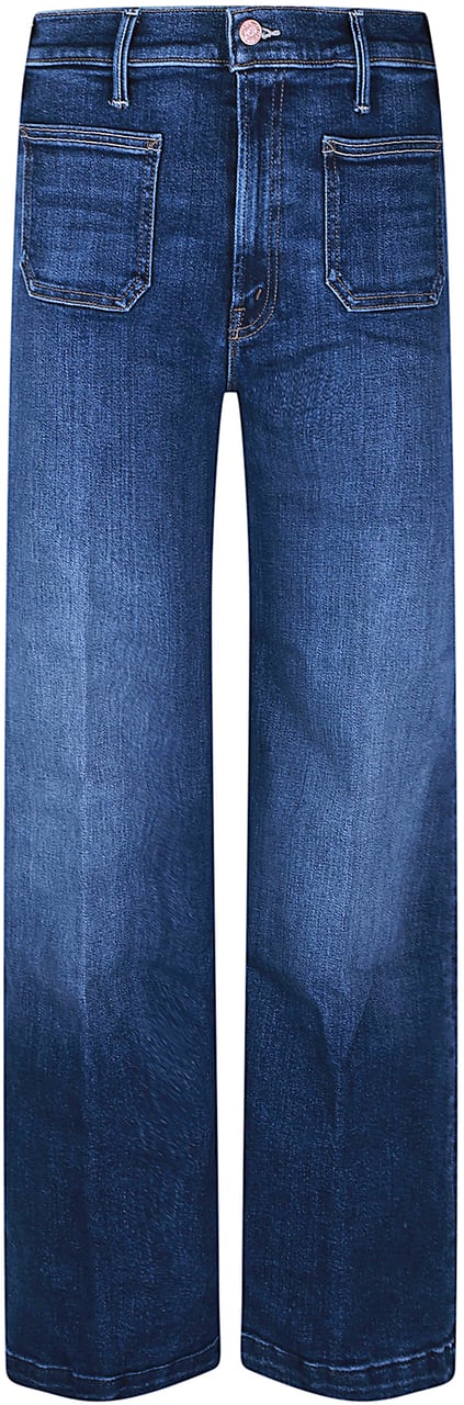 Mother Denim Hustler Roller Patch Pkt Skimp Jeans Blue Blauw