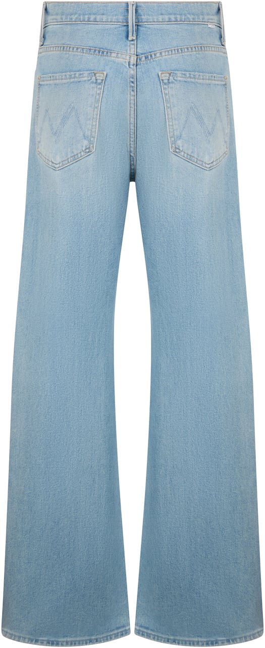 Mother Denim Wide jeans in cotton blend Lichtblauw