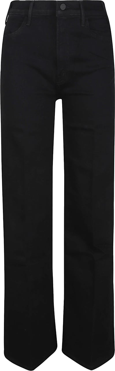 Mother Denim The Hustler Roller Sneak Jeans Black Zwart