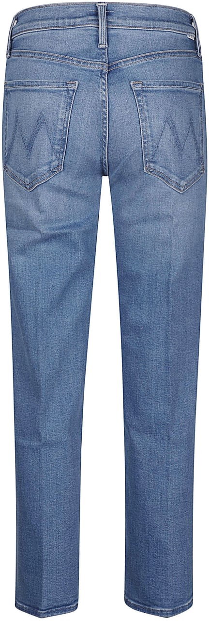 Mother Denim The Mid Rise Rambler Zip Ankle Jeans Blue Blauw