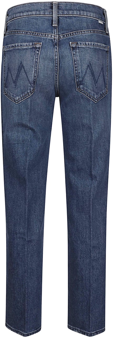 Mother Denim The Mid Rise Rambler Zip Ankle Jeans Blue Blauw