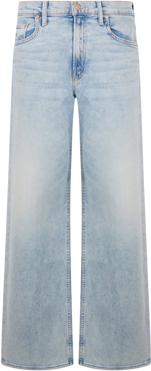 Mother Denim Straight jeans in cotton Lichtblauw