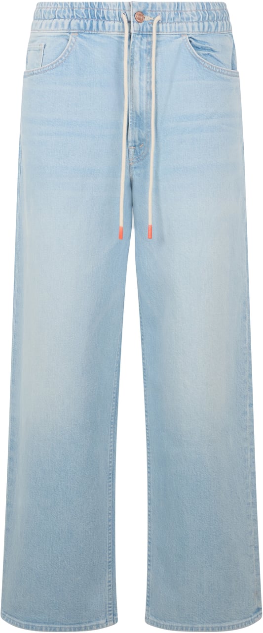 Mother Denim Straight jeans in cotton Lichtblauw