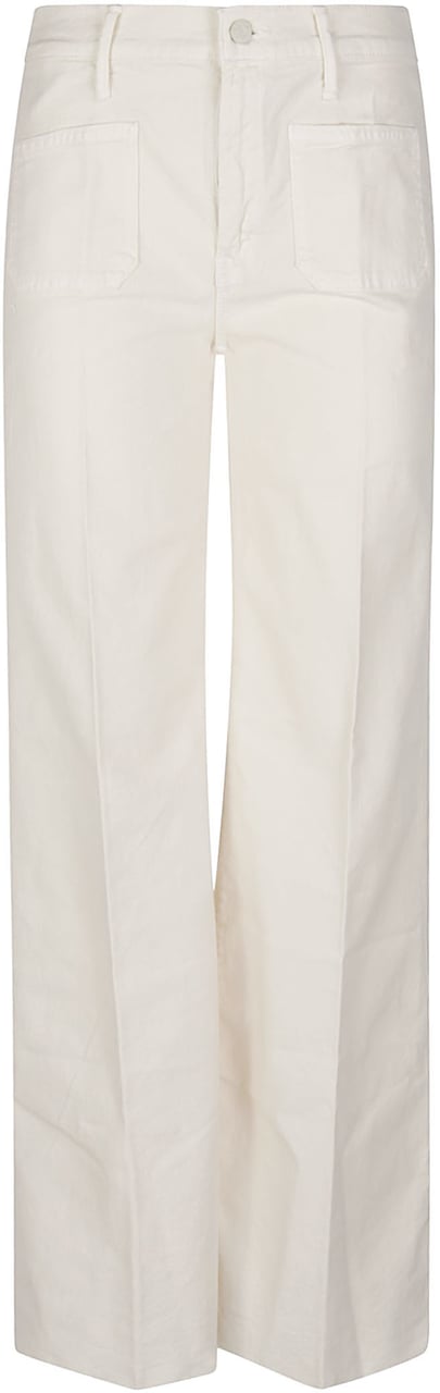 Mother Denim The Patch Pocket Twister Fray Jeans White Wit