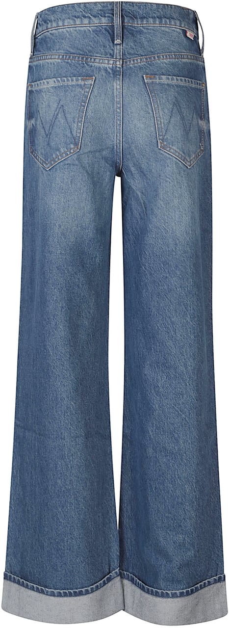Mother Denim The Smoothie Skimp Cuff Jeans Blue Blauw