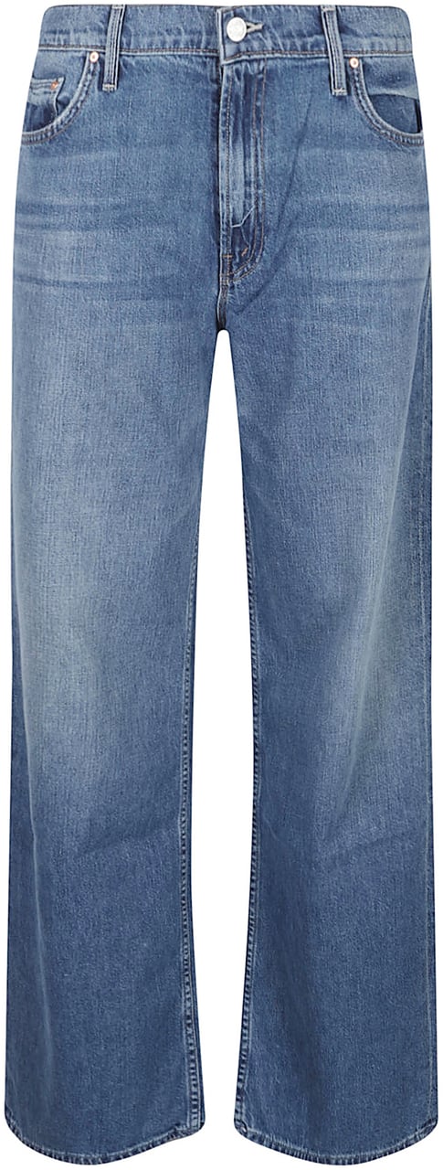 Mother Denim The Rerun Zip Sneak Jeans Blue Blauw