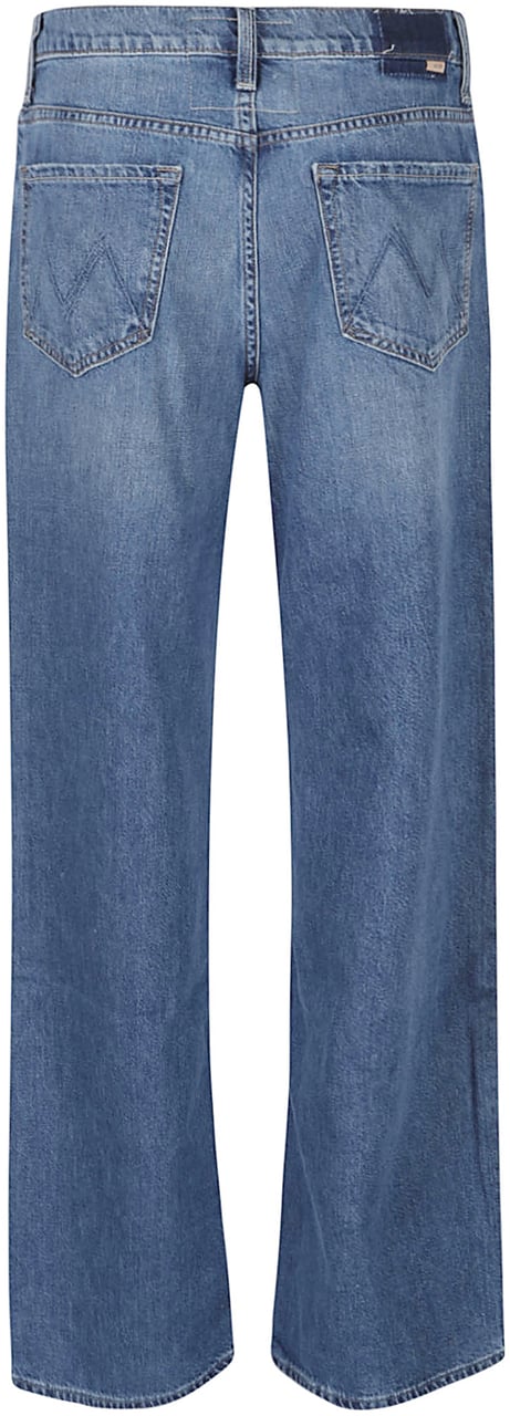 Mother Denim The Rerun Zip Sneak Jeans Blue Blauw