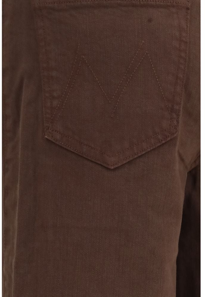 Mother Denim Brown Cotton Jeans Denim Bruin