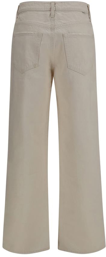 Mother Denim White Cotton Relaxed Fit Jeans Wit