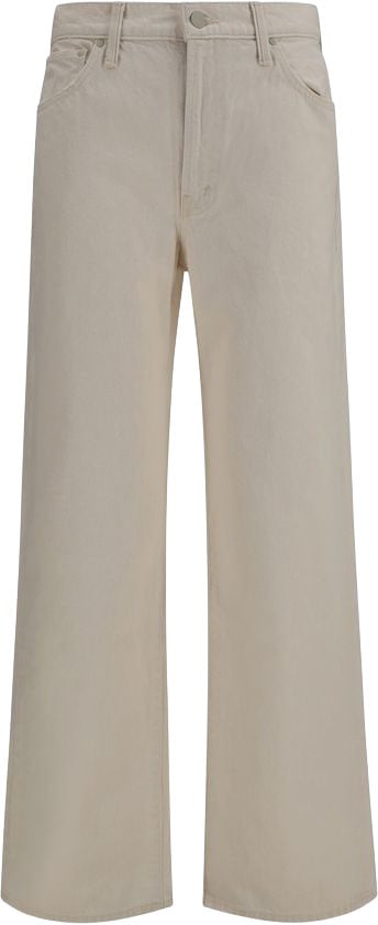 Mother Denim White Cotton Relaxed Fit Jeans Wit