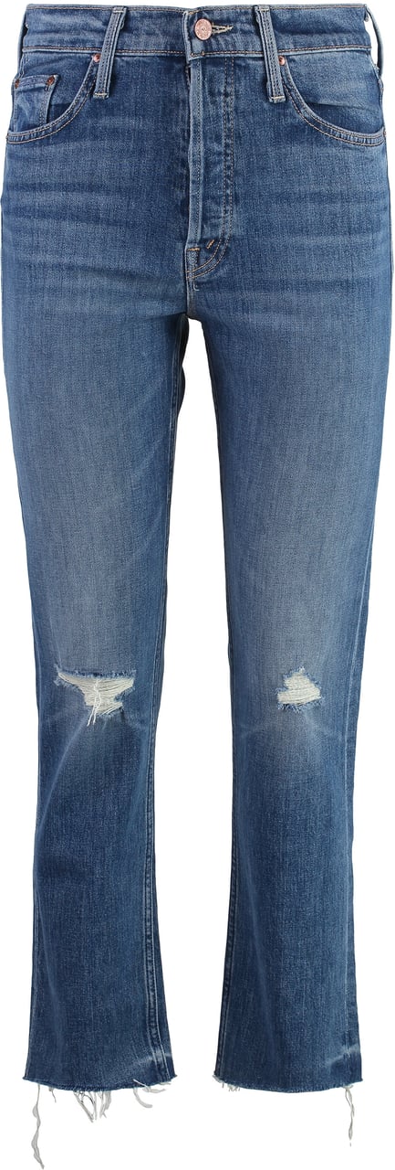 Mother Denim The Tomcat cropped skinny jeans Blauw