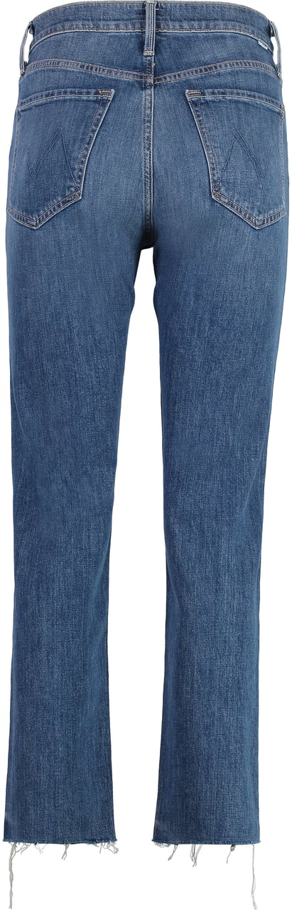 Mother Denim The Tomcat cropped skinny jeans Blauw