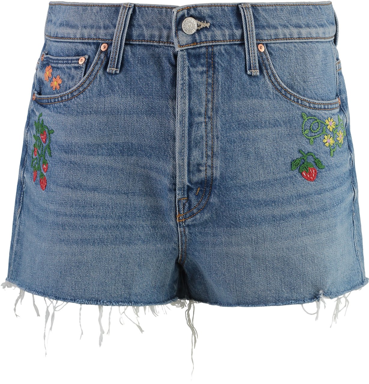 Mother Denim The Ditcher denim shorts Blauw