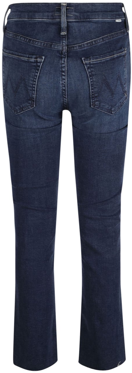 Mother Denim The Mid Rise Dazzler Ankle Fray Jeans Blue Blauw