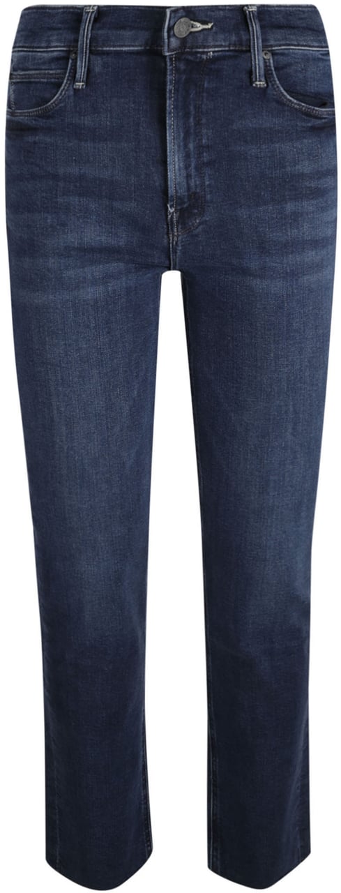 Mother Denim The Mid Rise Dazzler Ankle Fray Jeans Blue Blauw