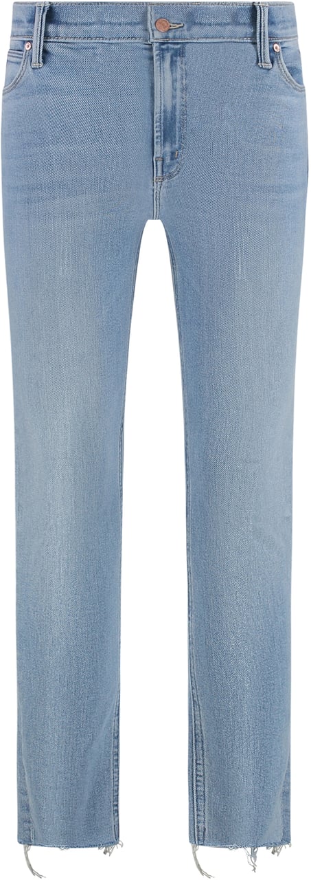 Mother Denim Dazzler Ankle Fray straight leg jeans Blauw