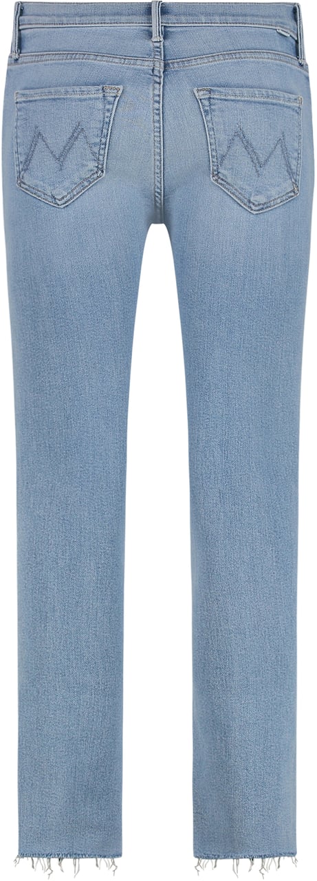 Mother Denim Dazzler Ankle Fray straight leg jeans Blauw
