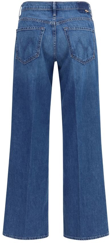 Mother Denim Blue Cotton Relaxed Fit Jeans Blauw