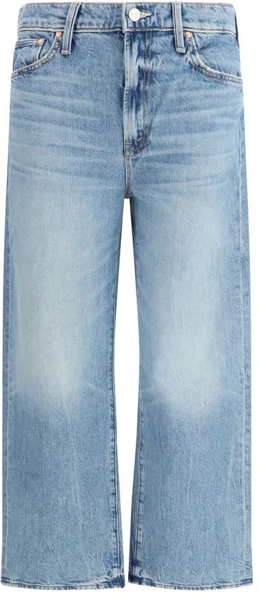 Mother Denim Mother Denim Blue Cotton Cropped Jeans Blauw