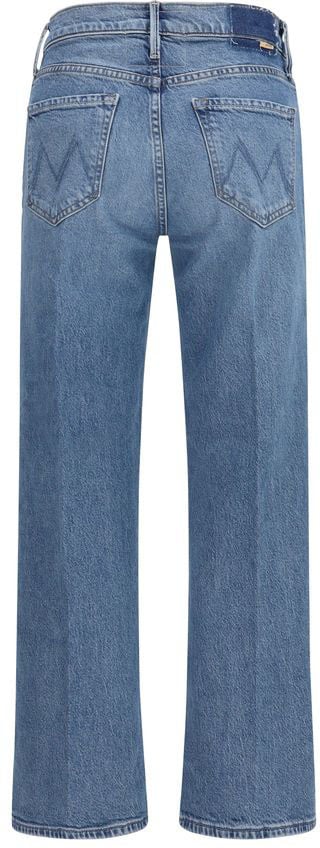 Mother Denim Mother Denim Blue Cotton Straight-Leg Jeans Blauw