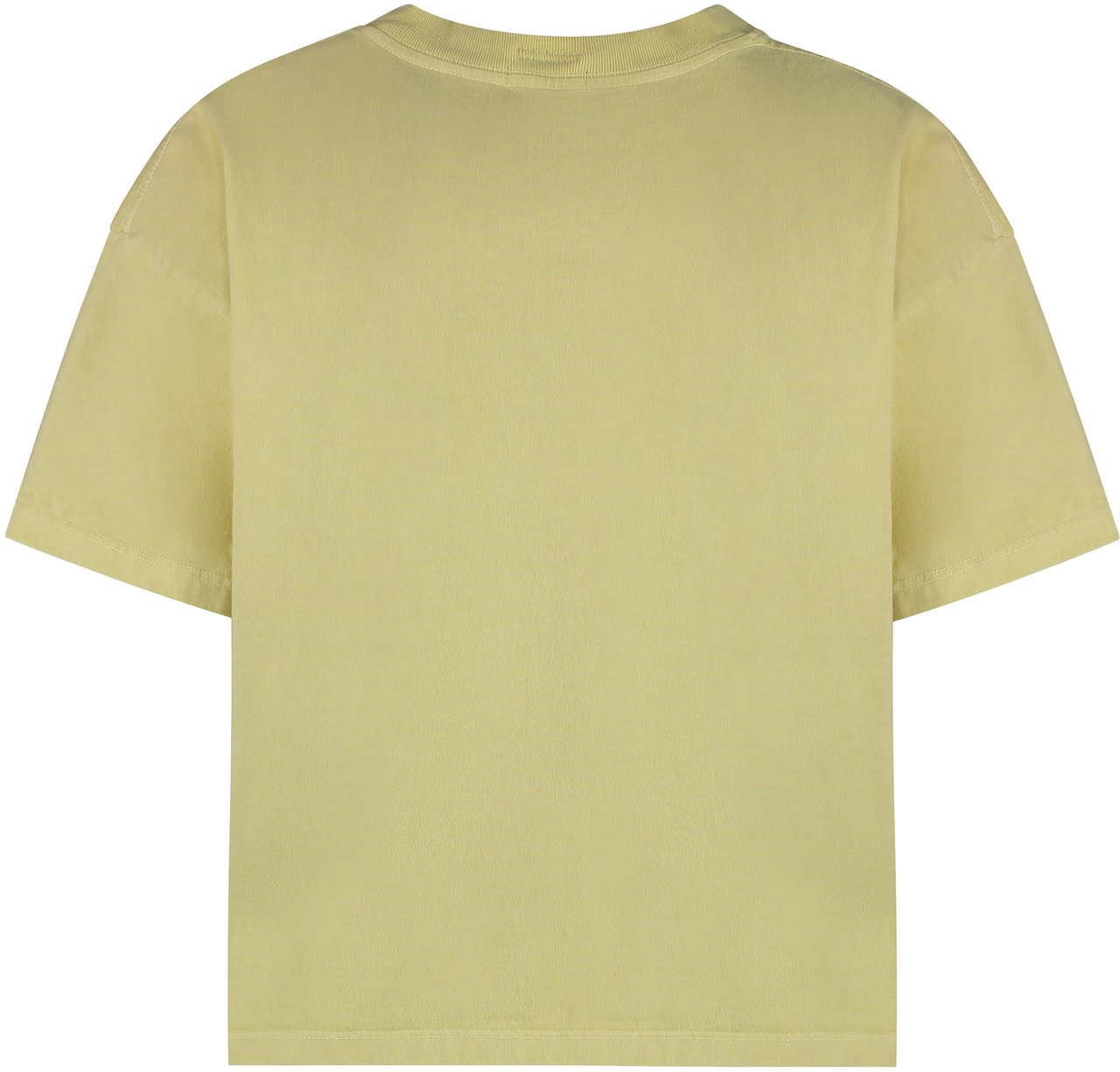 Mother Denim Cotton crew-neck T-shirt Geel