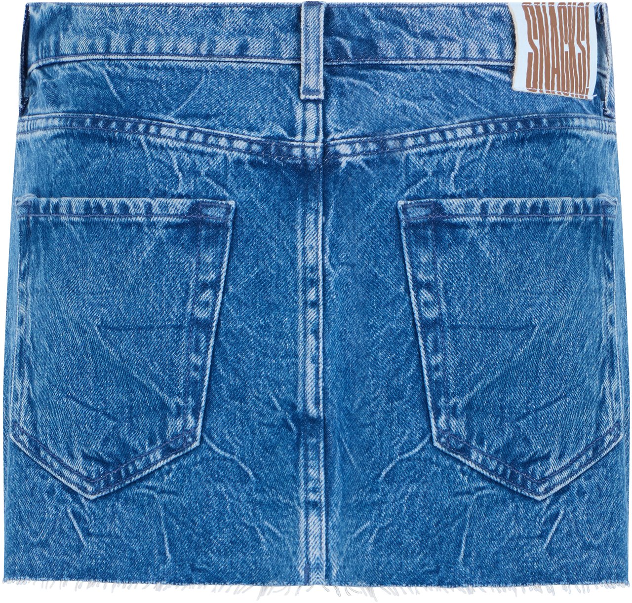 Mother Denim Gonna mini in denim Blauw