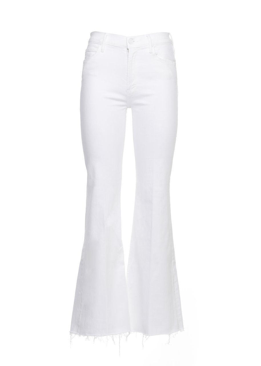 Mother White The Lil Doozy Fray Jeans Wit