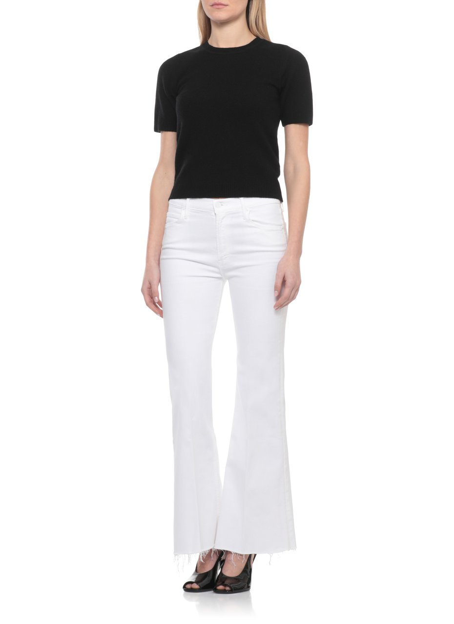 Mother White The Lil Doozy Fray Jeans Wit
