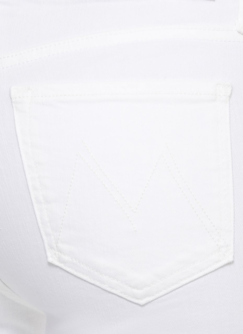 Mother White The Lil Doozy Fray Jeans Wit