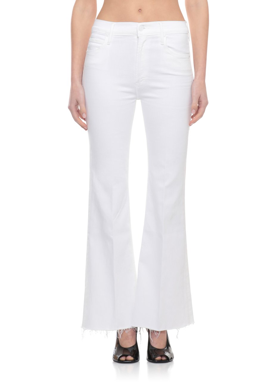 Mother White The Lil Doozy Fray Jeans Wit