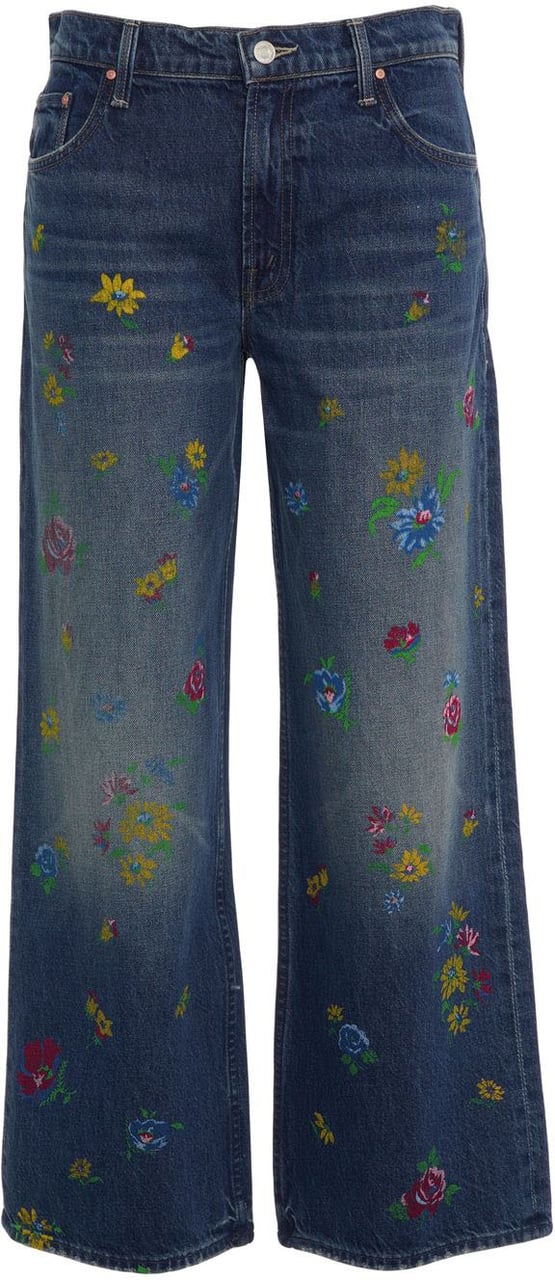 Mother Jeans with floral pattern 'Lil Rerun' Blauw