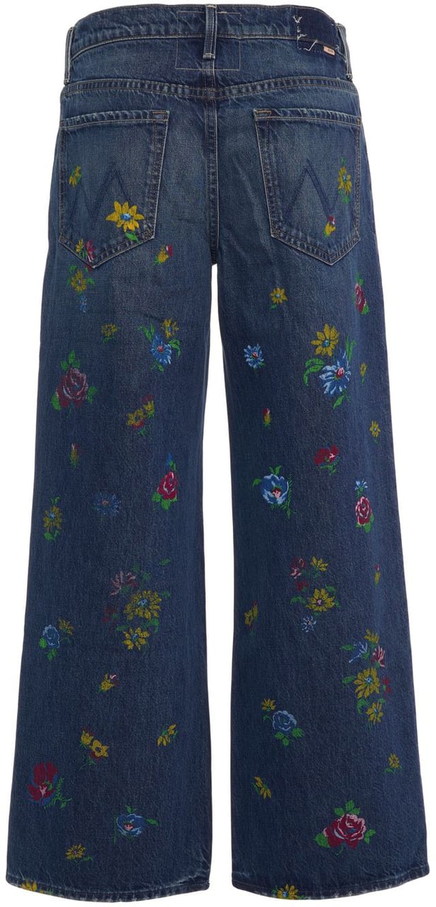 Mother Jeans with floral pattern 'Lil Rerun' Blauw