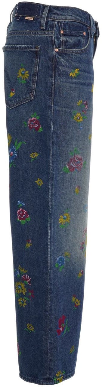 Mother Jeans with floral pattern 'Lil Rerun' Blauw