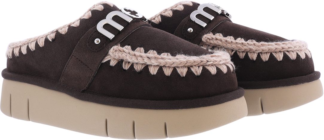 MOU Dames Bounce Clog Logo Mocha Bruin