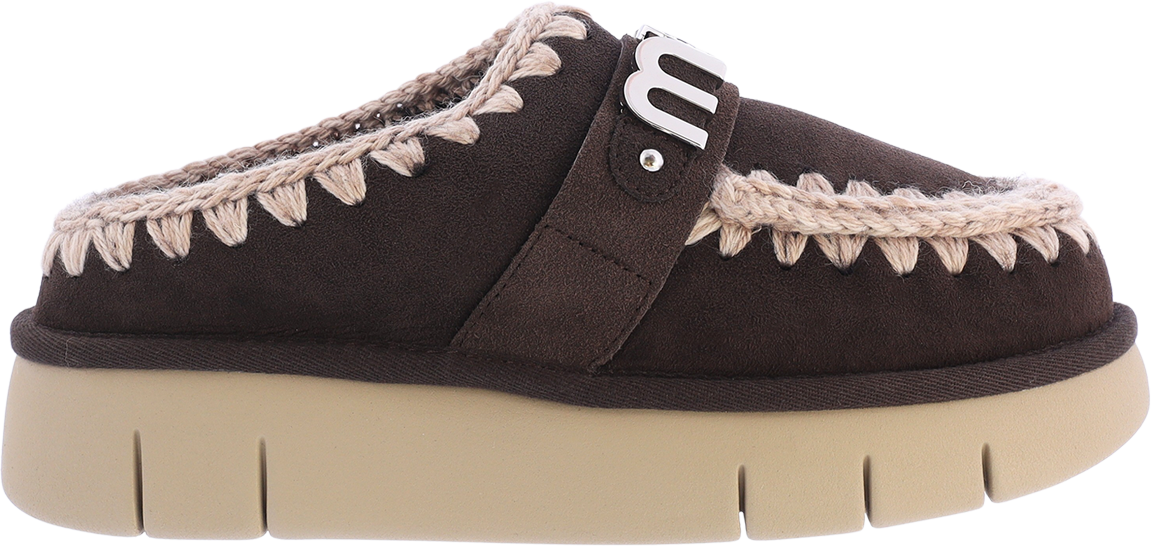 MOU Dames Bounce Clog Logo Mocha Bruin