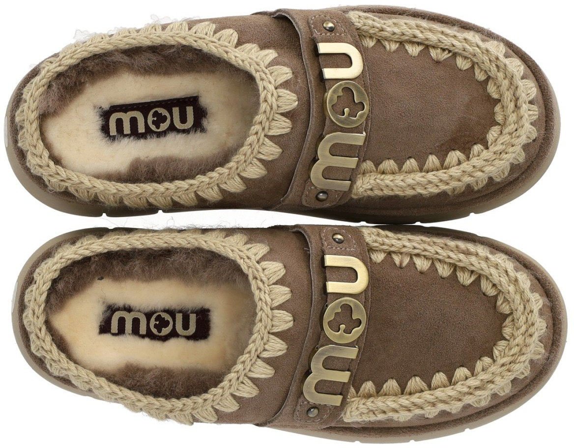 MOU MOU BOUNCE WELT SUEDE ELEPHANT GREY CLOG Bruin
