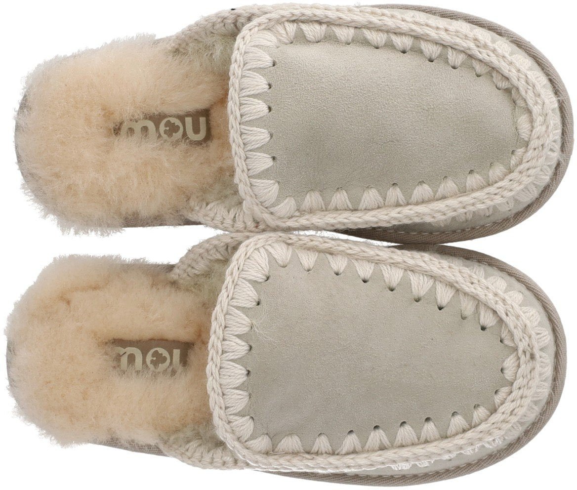 MOU MOU FULL ESKIMO STICH SILVER BIRCH SLIPPER Grijs