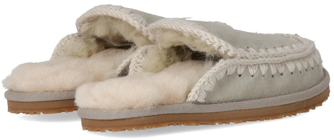 MOU MOU FULL ESKIMO STICH SILVER BIRCH SLIPPER Grijs