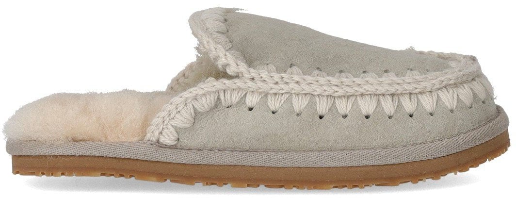 MOU MOU FULL ESKIMO STICH SILVER BIRCH SLIPPER Grijs