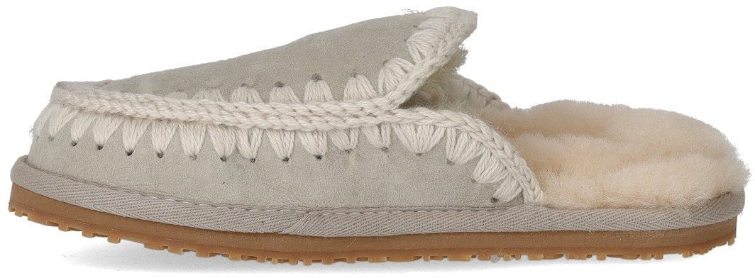 MOU MOU FULL ESKIMO STICH SILVER BIRCH SLIPPER Grijs
