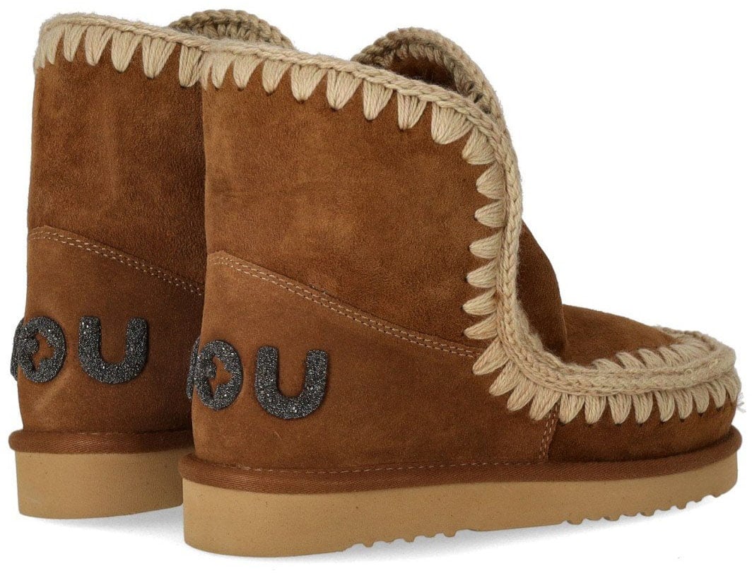 MOU MOU ESKIMO GLITTER LOGO COGNAC BOOT Bruin