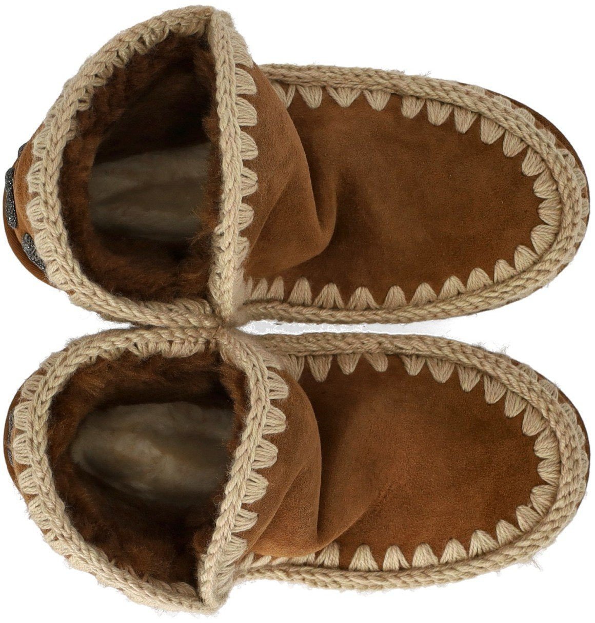 MOU MOU ESKIMO GLITTER LOGO COGNAC BOOT Bruin